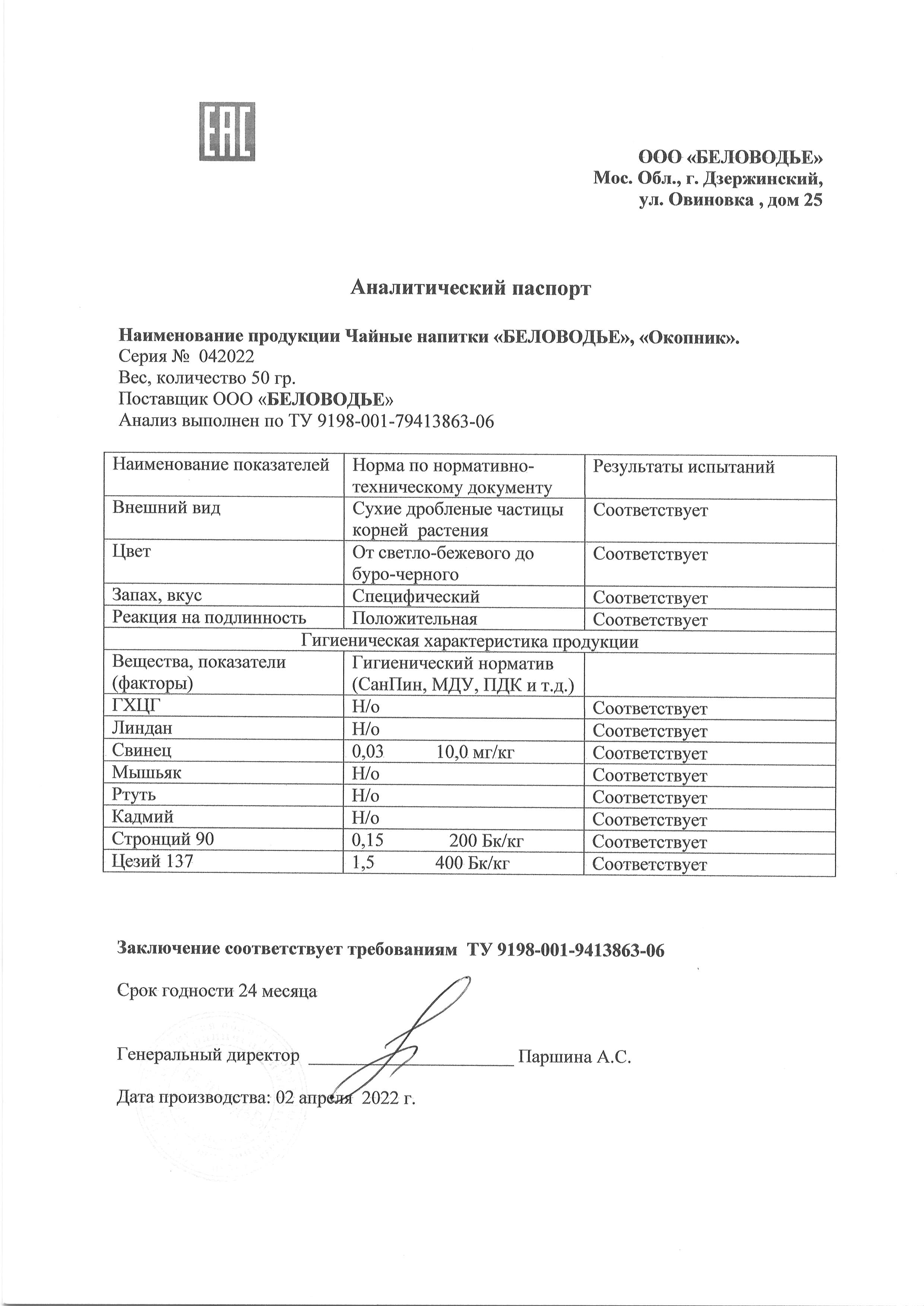 Паспорт №042022